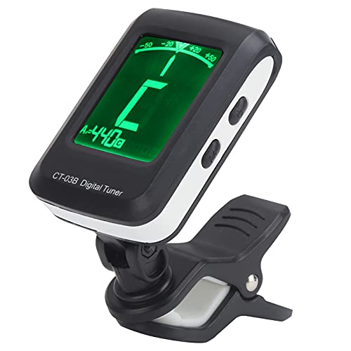 クリップオンチューナーミニ回転可能なギターベースウクレレチューナー調整430?450Hzビューイング簡単な便利