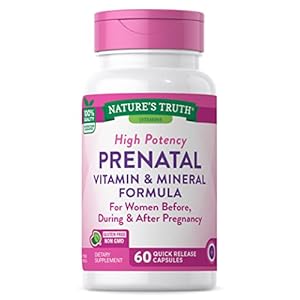 Nature’s Truth Prenatal Vitamins With Folic Acid | 60 Capsules | Non-GMO & Gluten Free Supplement