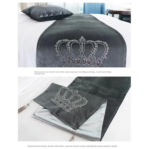 Cubrecama y camino de cama de 45x210cm para bufanda de hotel y bandera de dormitorio 6