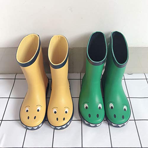 Generic Crianças Unisex Dos Desenhos Animados Botas de Chuva À Prova De Água- Teste Padrão Do Dinoss