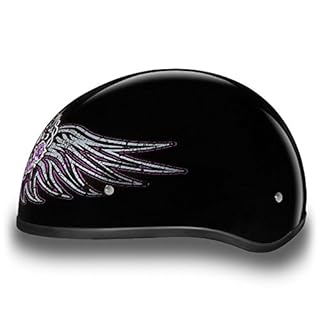 Daytona HELMETS Motorcycle Half Helmet Skull Cap- Barbed Wire Heart 100% DOT Approved
