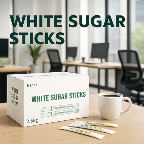 Individually Wrapped White Sugar Sticks | Wholesale Catering Sachets for Hotels, Coffee Shops, Conferences & Events (Pack of 500) - Image 2