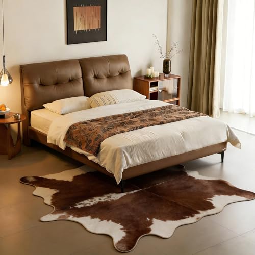 Tapete decorativo con estampado de vaca falso 160x140 cm miniatura 2
