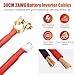 Linkstyle 2PCS 2AWG 12 Inch Battery Cables with 3/8
