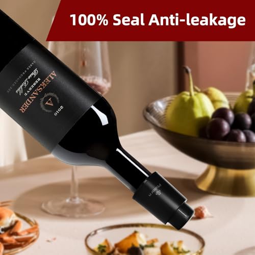 3 PACK Wine Bottle Stoppers, Philorn Vacuum Wine Stoppers - Saver Toppers for Wine Bottles, Reusable Wine Cork Cover Keep Wine Fresh after Opening, Real Vacuum Pump Wine Keeper Cap Preserver - Gifts