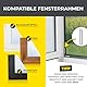EASYmaxx Insect Protect Fliegengitter Fenster mit Magnetbefestigung | zuschneidbares Moskitonetz | Insektenschutz Fenster bis 110 x 130 cm | Mückenschutz Magnet - leichte Montage [Schwarz]