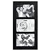 Malden International Designs Linear Classic Wood Picture Frame, 3 Option, 3-4x6, Black