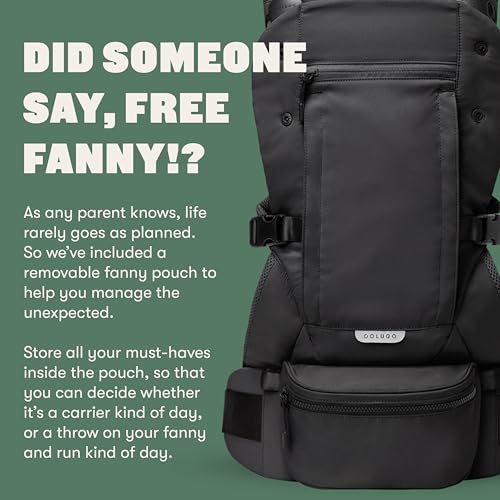 Colugo The One Stroller (Black) & Baby Carrier (Olive) Bundle – Lightweight Easy Fold Stroller & Adjustable Baby Carrier for Newborns to Toddlers