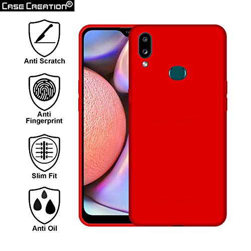 Image of Case Creation Luxurious OG Series for Samsung A10s Case Cover,Anti-Dirty Slim Case Frosted Matte Cute Candy TPU Raised Bezel (Splash of Color) Back Cover for Samsung Galaxy A10s -Wine Red