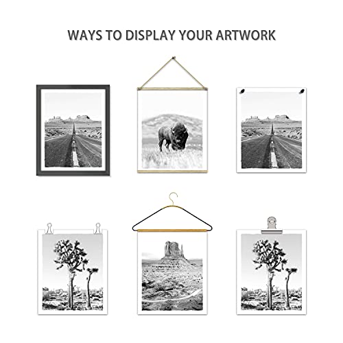 Color Play Desert Landscape Prints Wall Art Unframed American Buffalo Pictures Tree Highway Monument Valley Black And White Photograph For Home Wall Decor 8X10 Inches Set Of 4 #TOP5