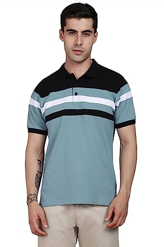 Image of Dennis Lingo - Men's Cotton Colorblocked Polo Regular Fit T-Shirt