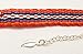 Handmade Metis Sash Bracelet with Silver Infinity Symbol - Adjustable Alpaca Wool, Red Aboriginal Design