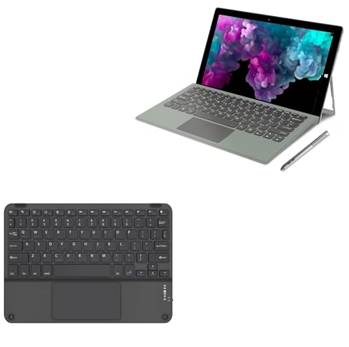 BoxWave Keyboard Compatible with Jumper EZpad Go Tablet - SlimKeys Bluetooth Keyboard with Trackpad, Portable Slim TouchPad - Jet Black