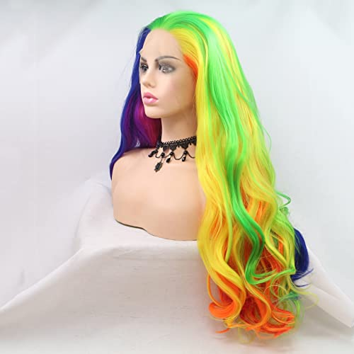 Perruque multicolore xiweiya pour sublimer vos soirées et festivals - 4