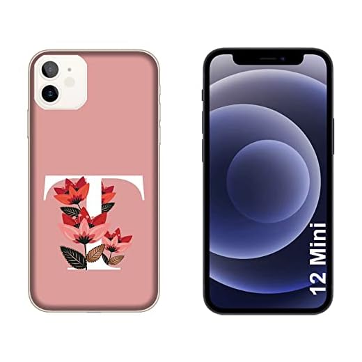 Mobilskal Skal kompatibel för Apple iPhone 12 Mini Ursprungligt namn T med blommor/Tryck även på sidorna/Telefon Hård Snäpp på Anti-halk Anti-repor Stöttålig Skyddsstyv