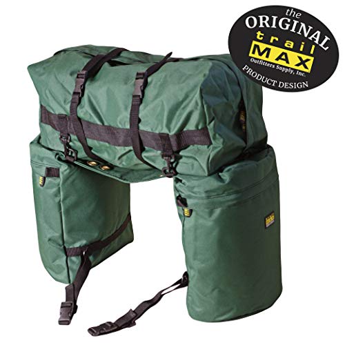 Trailmax Large Saddlebags For Trail Riding; Insulated Saddle Bags For Horses; Saddle Bags With Detachable Cantle Bag; Saddle Bag & Cantle Bag Set; Saddle Bags For Western & Endurance Saddles;Orange #TOP2