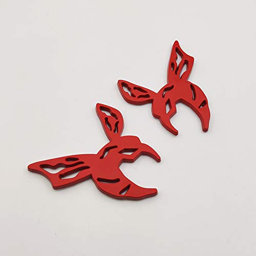 Emblemas de coche de metal rojo estilo abeja para personalizar tuning 5