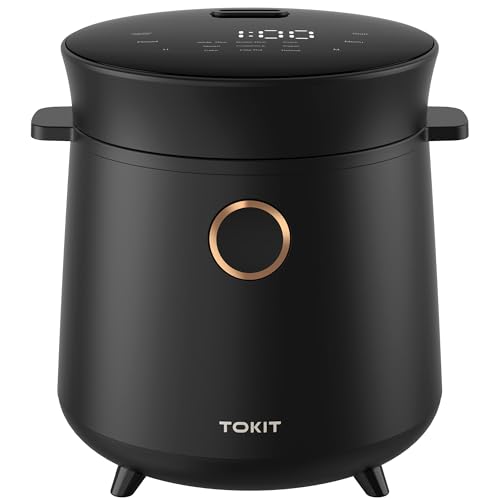 Compact Mini Rice Cooker with Ceramic Pot