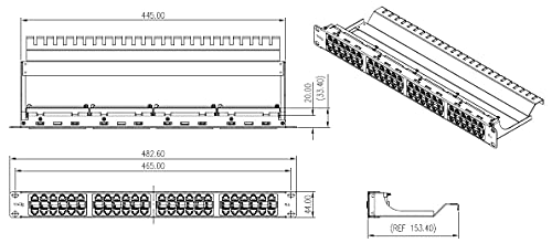 R.j. Enterprises-Hdpp-48-C6A One U-No Punch Down-10 Gigabit,Tool-Less,High Density, Feed Through, Patch Panel (48 Port-1 U)-Data Center-Colocation(Bet Switch N Server)-Telecom Room-Rack Mount #TOP7