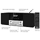 TechniSat DIGITRADIO 3 - Stereo DAB Radio Kompaktanlage (DAB+, UKW, CD-Player, Bluetooth, USB, Kopfhöreranschluss, AUX-Eingang, Radiowecker, OLED Display, 20 Watt RMS) schwarz