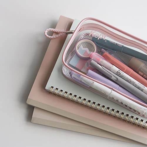 Kept Raymay Kpf9021Ln Fujii Pencil Case, Clear Pen Pouch, Light Gray #TOP4