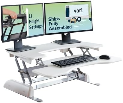 Vari Varidesk Pro Plus 36 Standing Desk Converter – 11 Height Set...