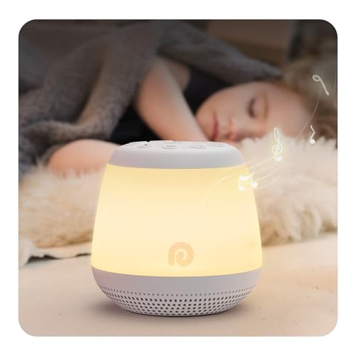 Dreamegg 授乳ライト ホワイトノイズマシン 24種癒し音 オルゴール バッテリー内蔵 寝かしつけ 赤ちゃん RGBライト 調光調色 タイマー付き USB充電式 快眠グッズ 胎内音 安眠 ネンネトレーニング 夜泣き対策 出産祝い プレゼント D16Max（ホワイト） [2]