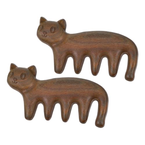 KOMBIUDA Cute Cat Shape Scalp Massager Comb Portable Home Massager for Hair Care