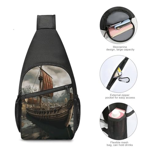 Sling Bag para mujer y hombre bolso cruzado pequeño de senderismo miniatura 4