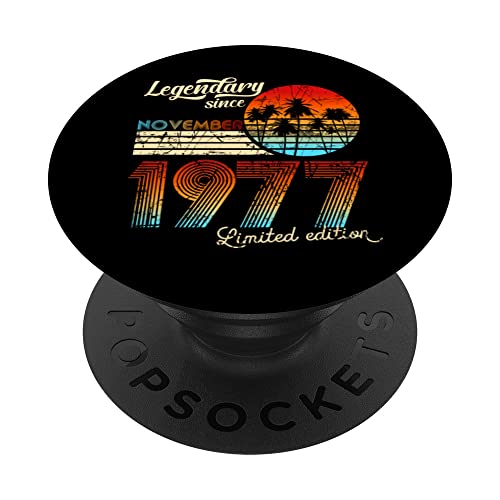Legendario De Cumpleaños Desde Noviembre De 1977 Regalo. PopSockets PopGrip Intercambiable