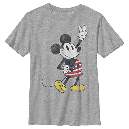 T-shirt Mickey Disney pour garçon en gris chiné taille L