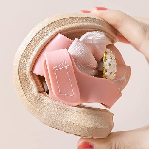 Toddler Girls Open Toe Bowknot Sandals Summer Flat Wide Shoes Toddler Kids Stylish Beach Flats Girls Slippers4