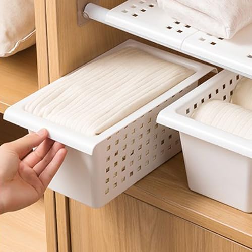 Organizador para Cocina Bajo Fregadero, Canasta de Almacenaje Expansible, Instalación sin Clavos, Plástico, Para Armario y Baño miniatura 4