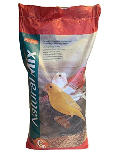Padovan Naturalmix 20 kg Mangime per Canarini Alimento Completo con Semi e Cereali Miscela Selezionata con Frutta Disidratata e Biscotti Sbriciolati