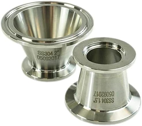 BVV Premium Stainless Steel KF-25 to 1.5-inch Tri-Clamp Adapter - 304 Stainless Steel, 3A Sanitary High Polish, Leak-Proof Connection, Versatile Use - Ideal for Lab, Industrial & DIY Applications
