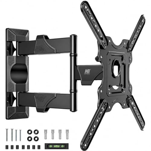 North Bayou Model-S4 6 Way Swivel Tilt Wall Mount 32-55-inch Full Motion Cantilever for LED,LCD and...