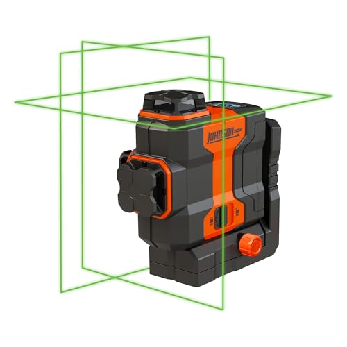 Image of Johnson Level & Tool JLN300-GN3360 Laser Level, Self Leveling, 3x360 Plane Laser with GreenBrite Technology, Magnetic Base, Hard-shell Carry Case, Lithium Ion Battery, Magnetic Target, Track Mount