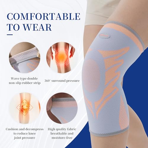 Domaste Slim Knee Braces for Women - No-Slip Support for Dance & Yoga