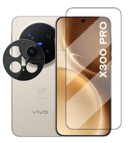 Image of WonRia [1+1 Tempered Glass for Vivo X300 Pro 5G with 3D Camera Lens Protector Ultrasonic FingerPrint Unlock 9H Hardness Screen Guard Protector - (Pack of 2)