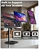COOPER TabHolder, 7-10" Height Adjustable Tablet Stand, Premium iPad Stand for Desk, 270° Tilt Portable Monitor Holder for 15.6-17" Displays, for All iPad, Kindle, Surface, Samsung Tablets (Black) #4