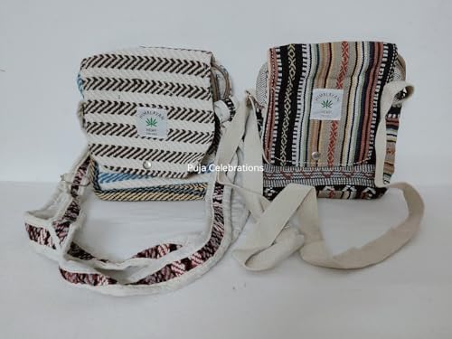 PUJA CELEBRATIONS Traditional Hemp Side Sling Bag For Women For Daily Use Beauty Acceceries Carry Mobile Cards Cash Side Bag (Pack of 1)