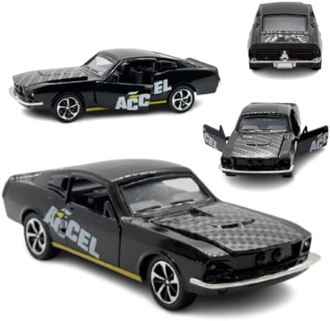 Miniatura Carro Esportivo de Corrida, Modelo Esportivo Clássico, Escala 1:32, Amarelo