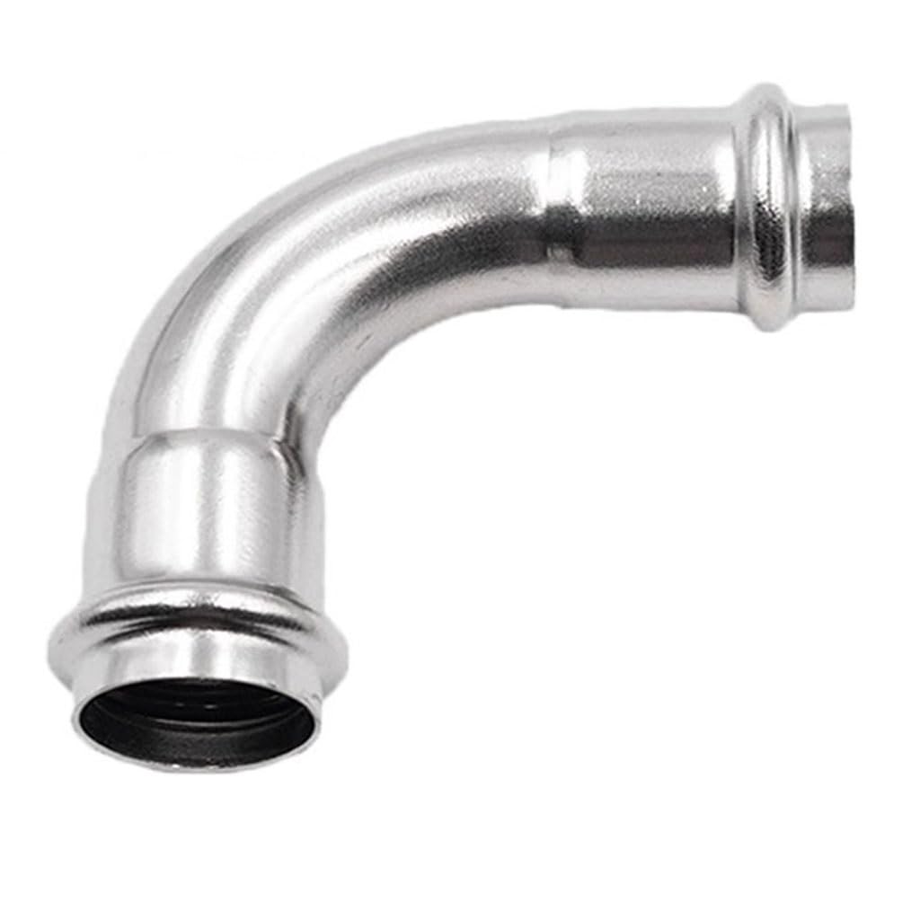 AARTERZZA Stainless Steel Cast Pipe Fitting, 1pcs 304 Stainless Steel Double Clamp Elbow, DN15- DN50 90 Degree Clamp Equal Diameter Elbow, Water Pipe Joint(DN32) Pipe Fitting