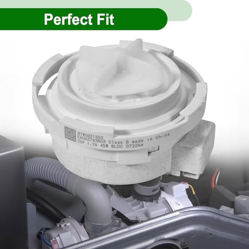 Image of EAU63743803 NTWC021S03 Drain Motor Pump Compatible with LG Washer Drain Pump WM3400CW,WM3500CW,WM3600HVA,WM3600HWA,WM3700HVA,WM3700HWA,WM3700HRA-Replace EAU63743803 NTWC021S03,DC26V 1.7A 45W