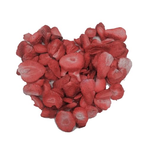 Erdbeeren gefriergetrocknet 225g Scheiben, Natürliche Getrocknete Erdbeere Ohne Zusätze 100% Pur - Gefriergetrocknete Früchte Snack - Gefriergetrocknete Trockenfrüchte von Foozia
