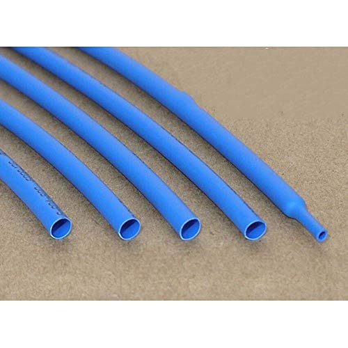 φ3mm Soft Heat Shrink Tubing Shrinkable Ratio 2:1 Fire Resistant Blue x 10 M