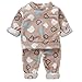 Produktbild DEBAIJIA Baby Hauskleidung 0-5T Kleinkind Heimanzug Kinder Schlafanzüge Säugling Pyjama Junge Nachtwäsche Mädchen Flanell Unisex (Khaki-100)