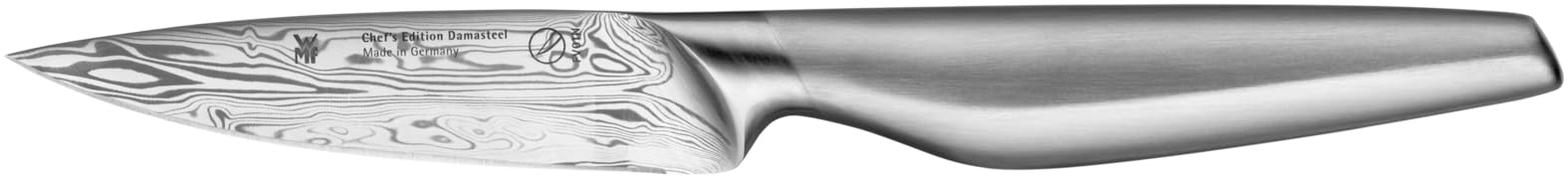 WMF Chef´s Edition Damasteel Messerset 3teilig, Made in Germany, 3 Messer geschmiedet, Küchenmesser, Performance Cut, Damaststahl 120-lagig, Holzbox