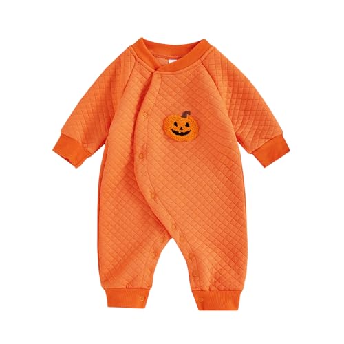 Hoanselay Baby Boy Girl Halloween/Thanksgiving Outfit Long Sleeve Romper Jumpsuit Newborn Fall Halloween/Thanksgiving Clothes