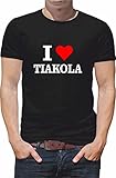Générique T Shirt Personnaliser Chanteur i Love tiakola N125 (S, Noir)